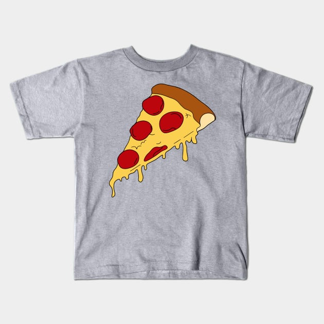 Pepperoni and Cheese Pizza Slice Kids T-Shirt by charlescheshire